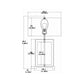 Finesse Decor 14" W x 35" H Silver 1-Light Table Lamp With Linen Fabric Shade