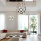 Finesse Decor 24" Black Contemporary LED Basket Chandelier