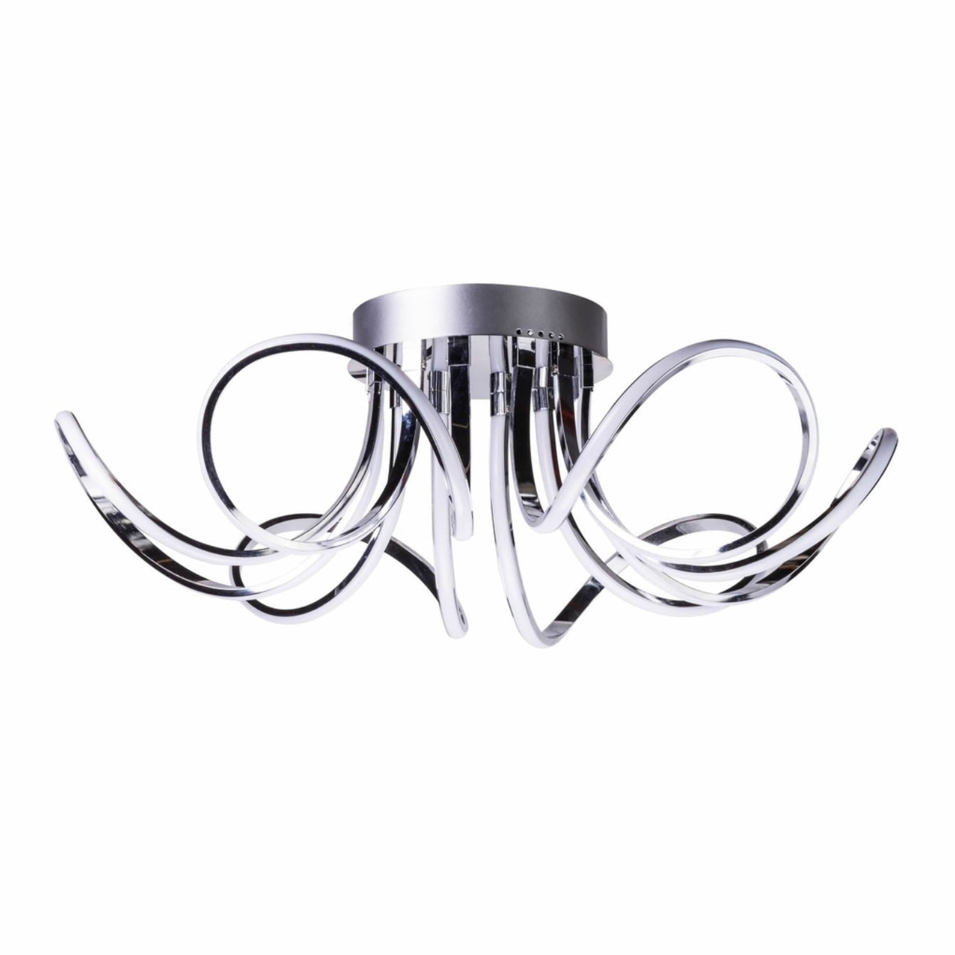 Finesse Decor 32" 6-Light Petal Flower LED Strip Flush Mount
