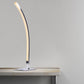 Finesse Decor 4" W x 20" H Chrome Finish 1-Light LED Strip Modern Arc Table Lamp