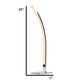 Finesse Decor 4" W x 20" H Chrome Finish 1-Light LED Strip Modern Arc Table Lamp