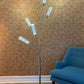 Finesse Decor 47" Chrome Finish 5-Light LED Floor Lamp With Crystal Cylinders