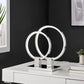 Finesse Decor 6" W x 15" H Chrome Finish 2-Light LED Table Lamp