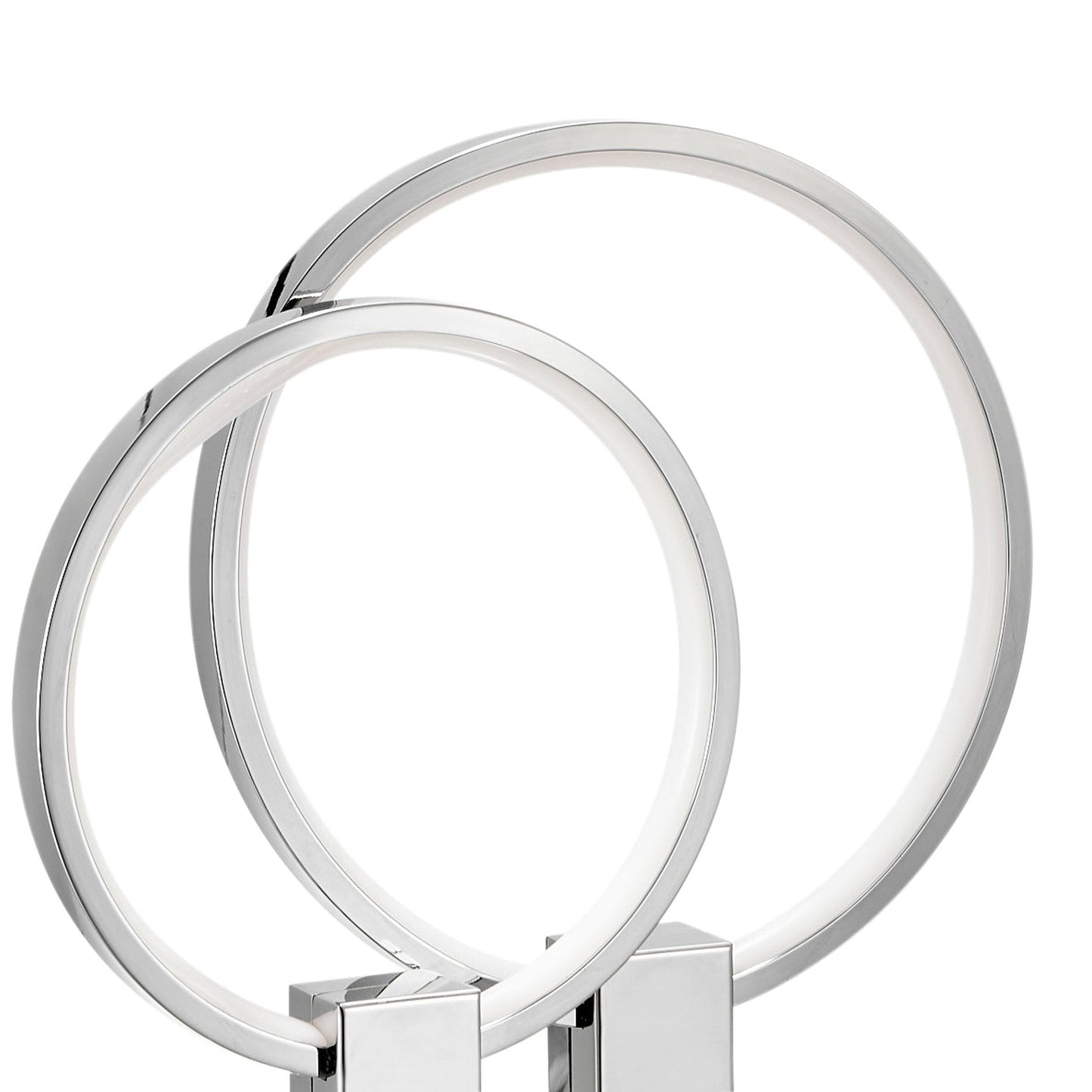 Finesse Decor 6" W x 15" H Chrome Finish 2-Light LED Table Lamp