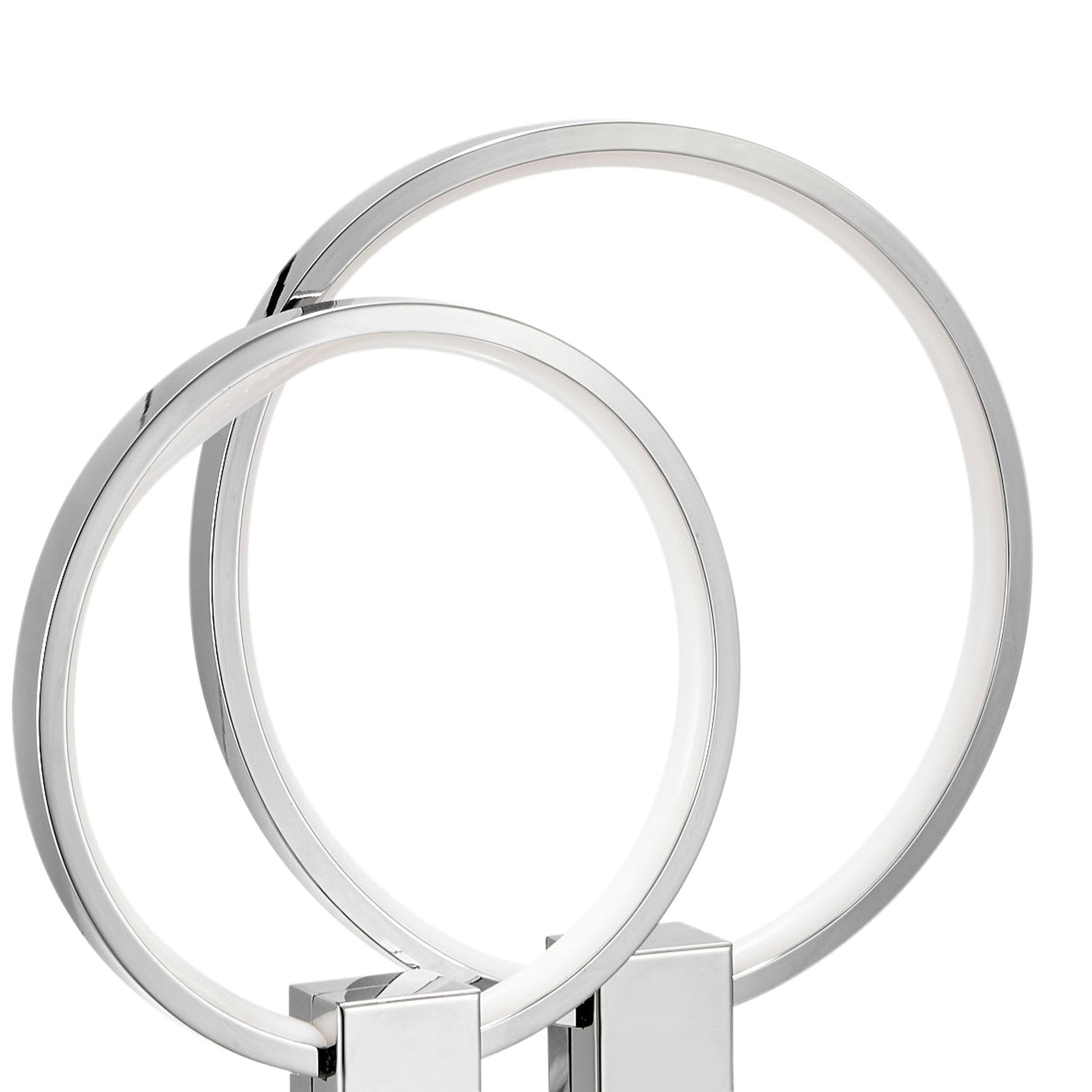 Finesse Decor 6" W x 15" H Chrome Finish 2-Light LED Table Lamp