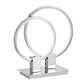Finesse Decor 6" W x 15" H Chrome Finish 2-Light LED Table Lamp