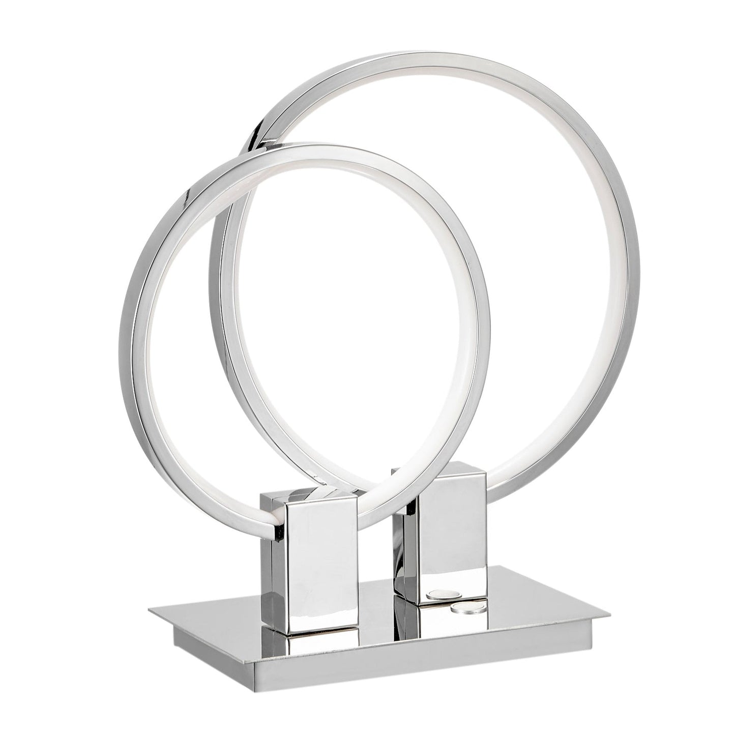 Finesse Decor 6" W x 15" H Chrome Finish 2-Light LED Table Lamp