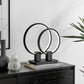 Finesse Decor 6" W x 15" H Matte Black Finish 2-Light LED Table Lamp