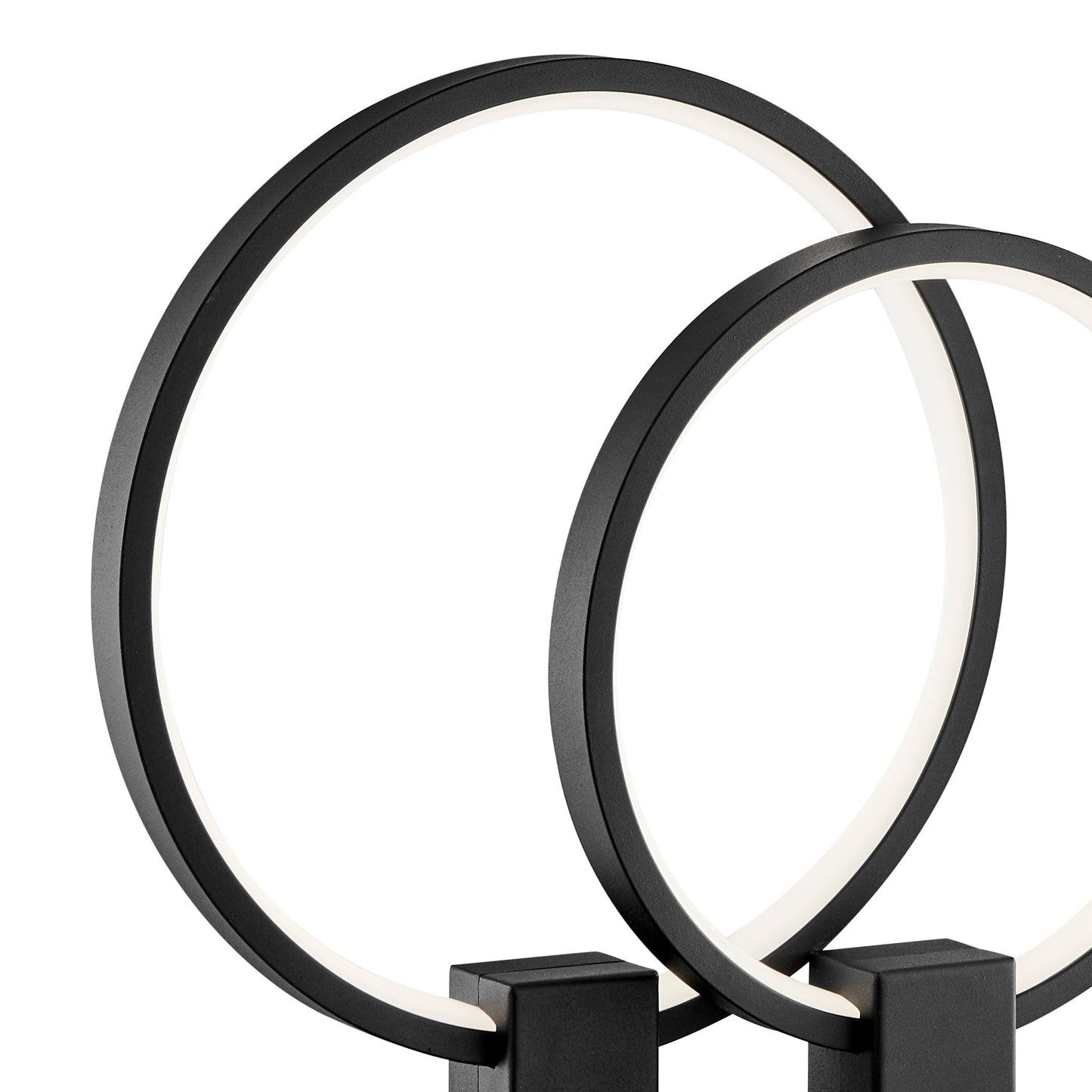 Finesse Decor 6" W x 15" H Matte Black Finish 2-Light LED Table Lamp