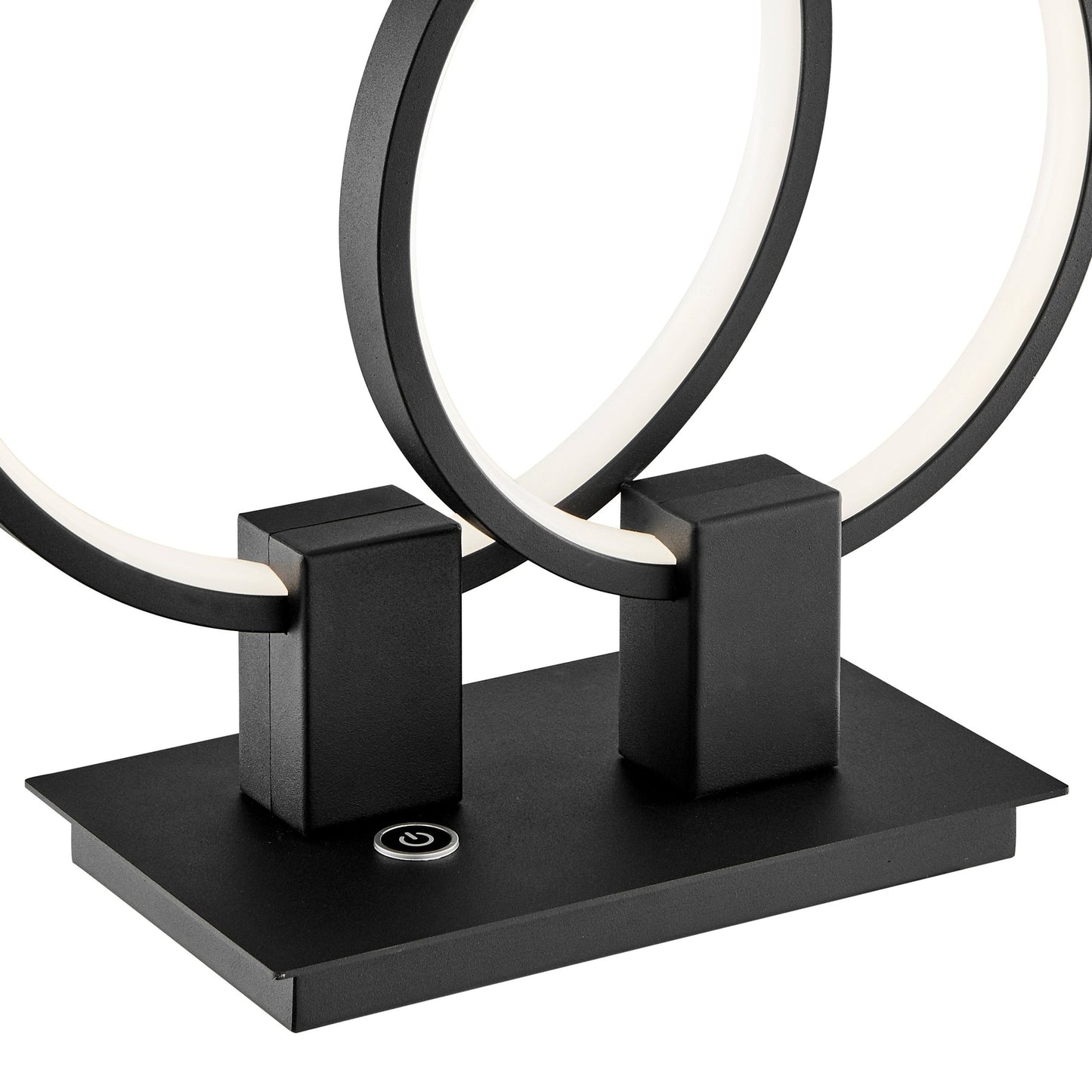 Finesse Decor 6" W x 15" H Matte Black Finish 2-Light LED Table Lamp