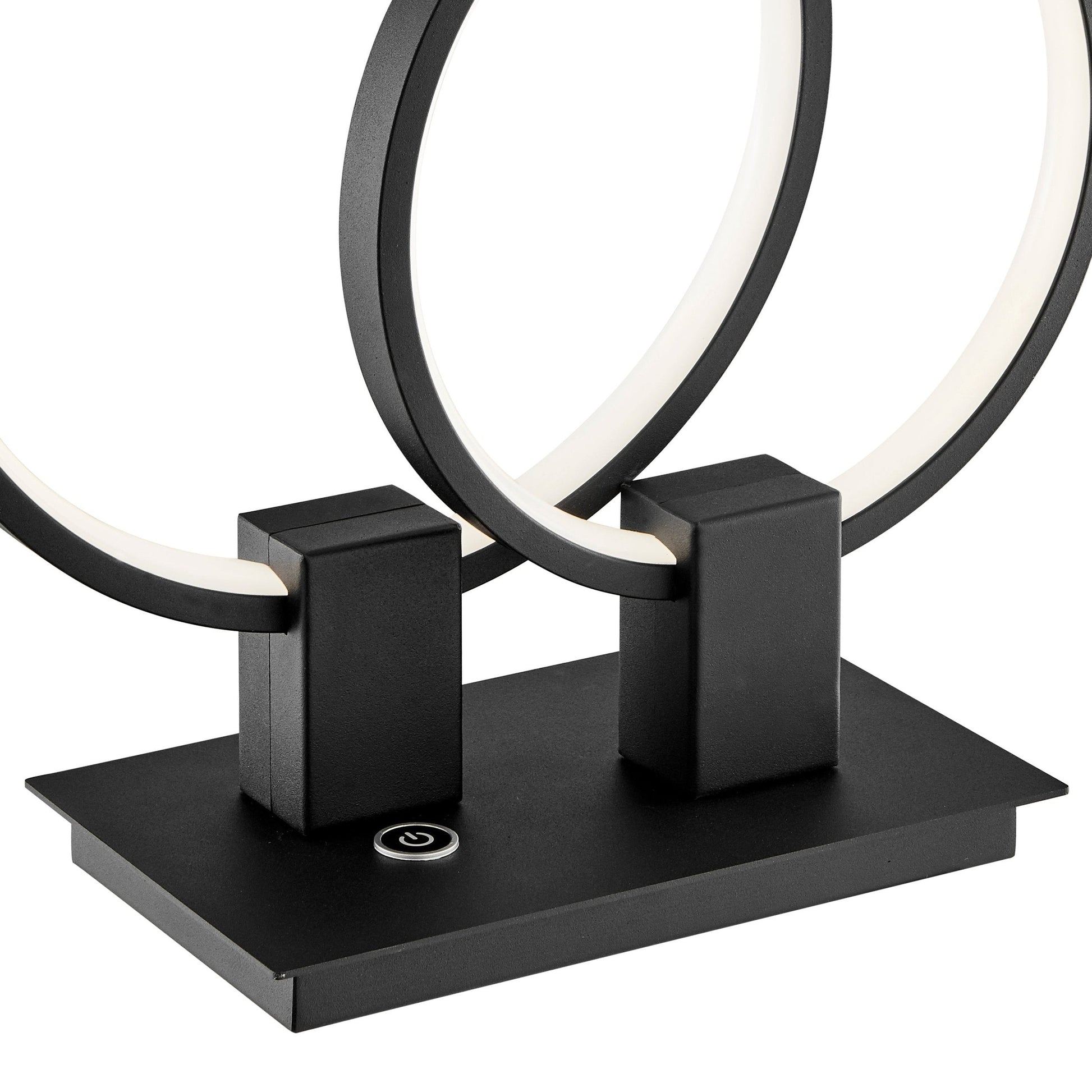 Finesse Decor 6" W x 15" H Matte Black Finish 2-Light LED Table Lamp