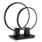 Finesse Decor 6" W x 15" H Matte Black Finish 2-Light LED Table Lamp