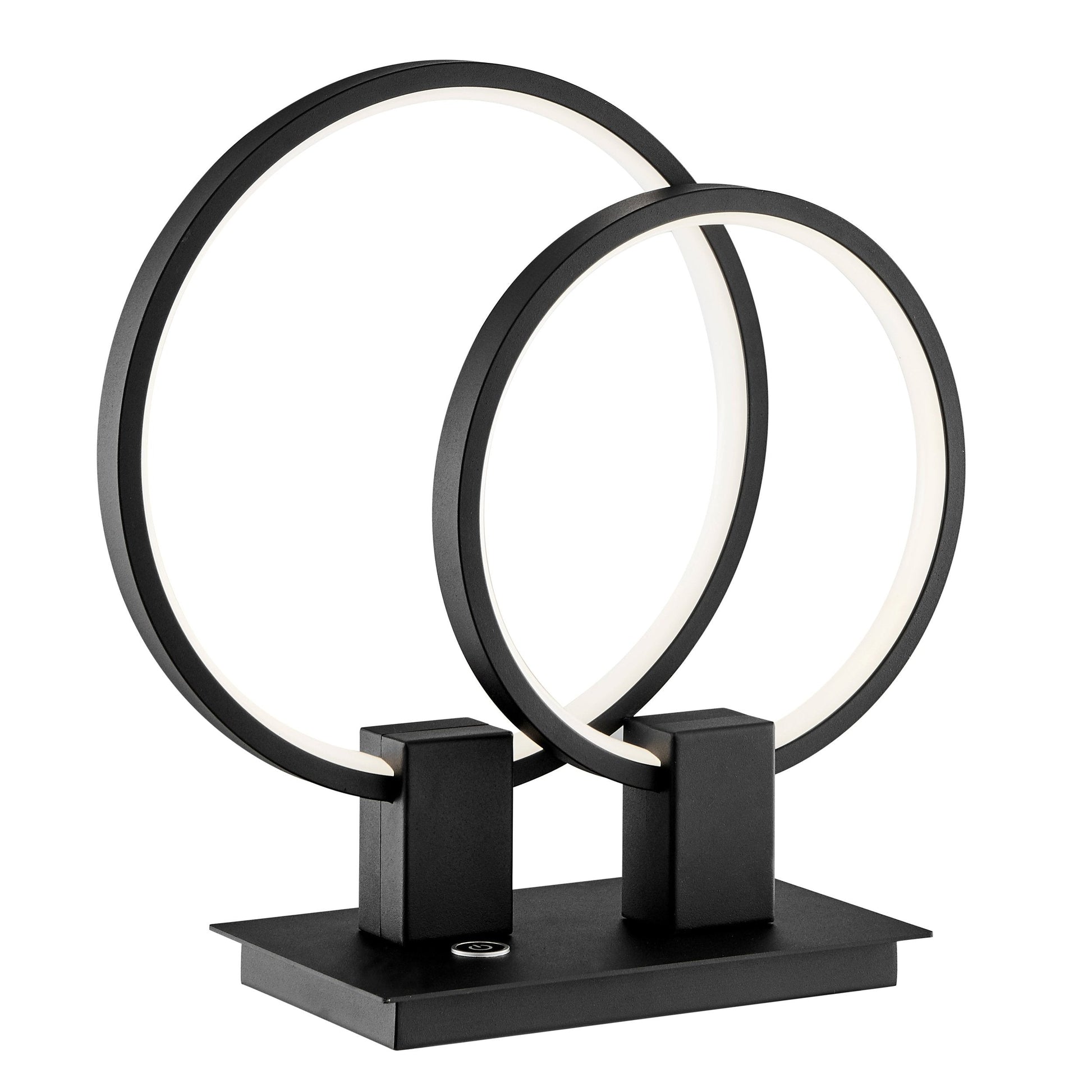 Finesse Decor 6" W x 15" H Matte Black Finish 2-Light LED Table Lamp