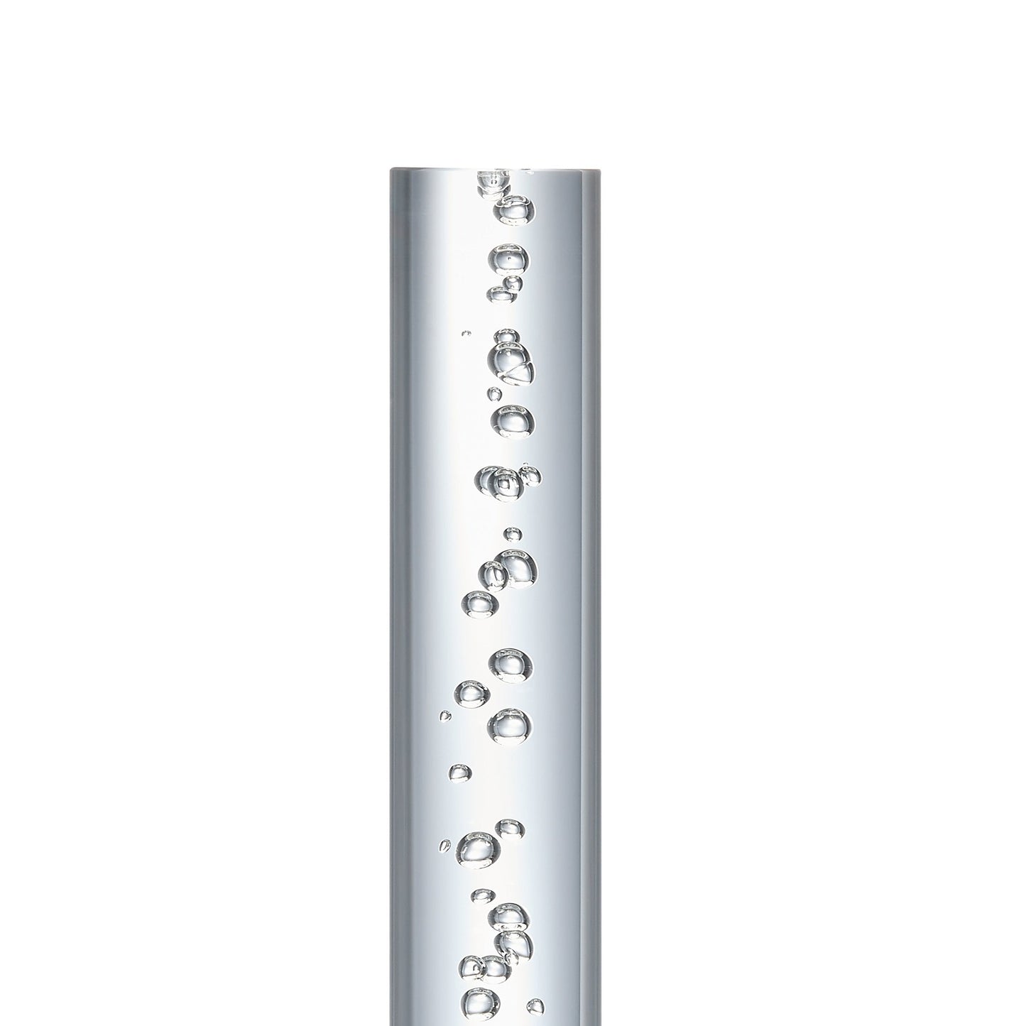 Finesse Decor 6" W x 25" H Chrome Finish 1-Light Acrylic Cylinder Table Lamp With Touch Switch