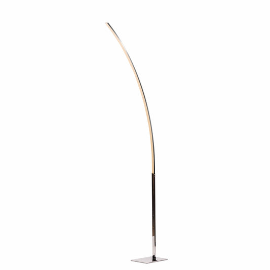 Finesse Decor 65" Chrome 1-Light Modern Arc LED Floor Lamp