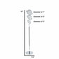 Finesse Decor 67" Chrome 3-Light Vertical Crystal Sphere LED Floor Lamp
