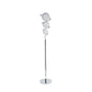Finesse Decor 67" Chrome 3-Light Vertical Crystal Sphere LED Floor Lamp