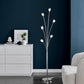Finesse Decor 67" Polished Chrome Finish 6-Light LED Floor Lamp With Acrylic Tulip Shaped Shade