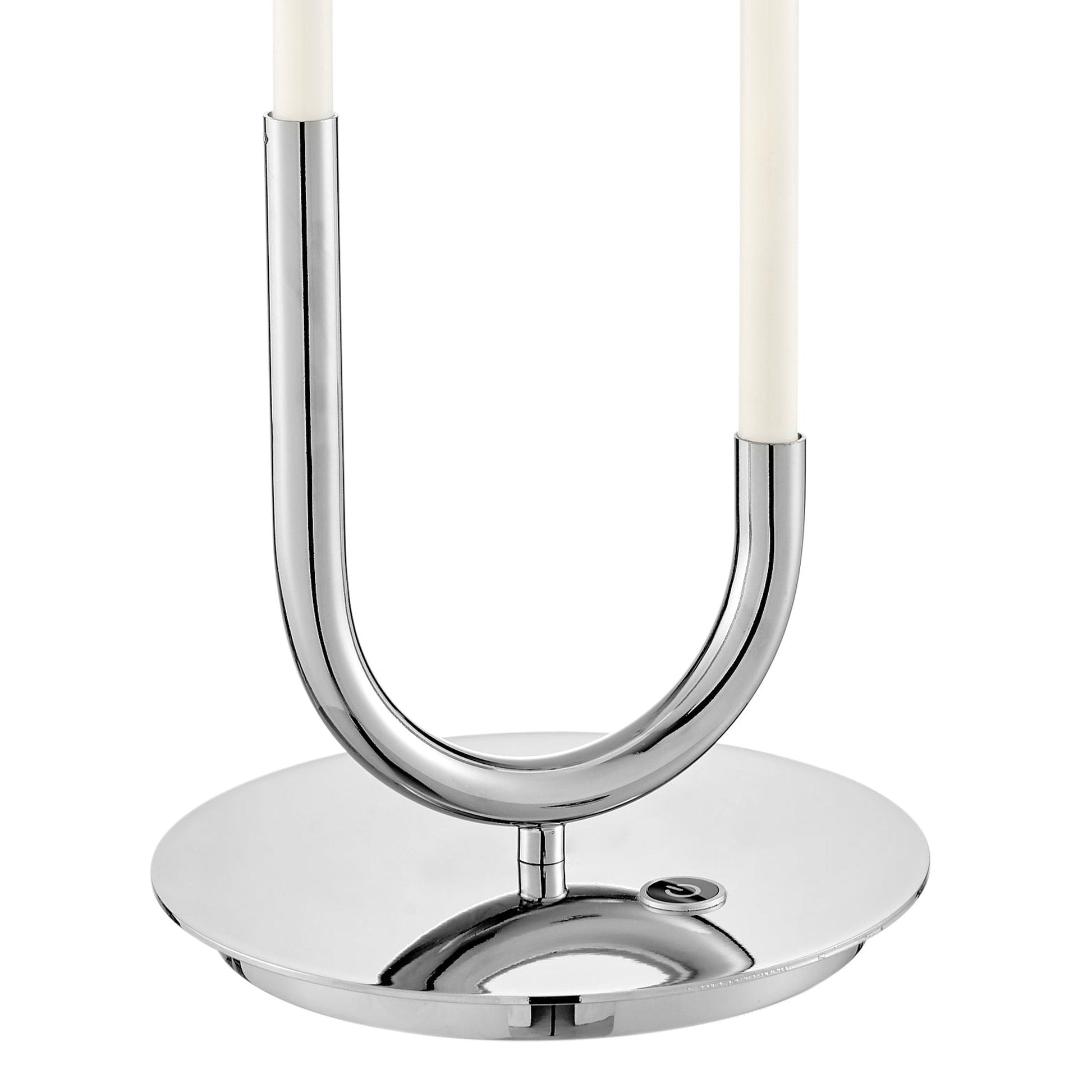 Finesse Decor 8" W x 19" H Chrome Finish 1-Light LED Single Clip Table Lamp