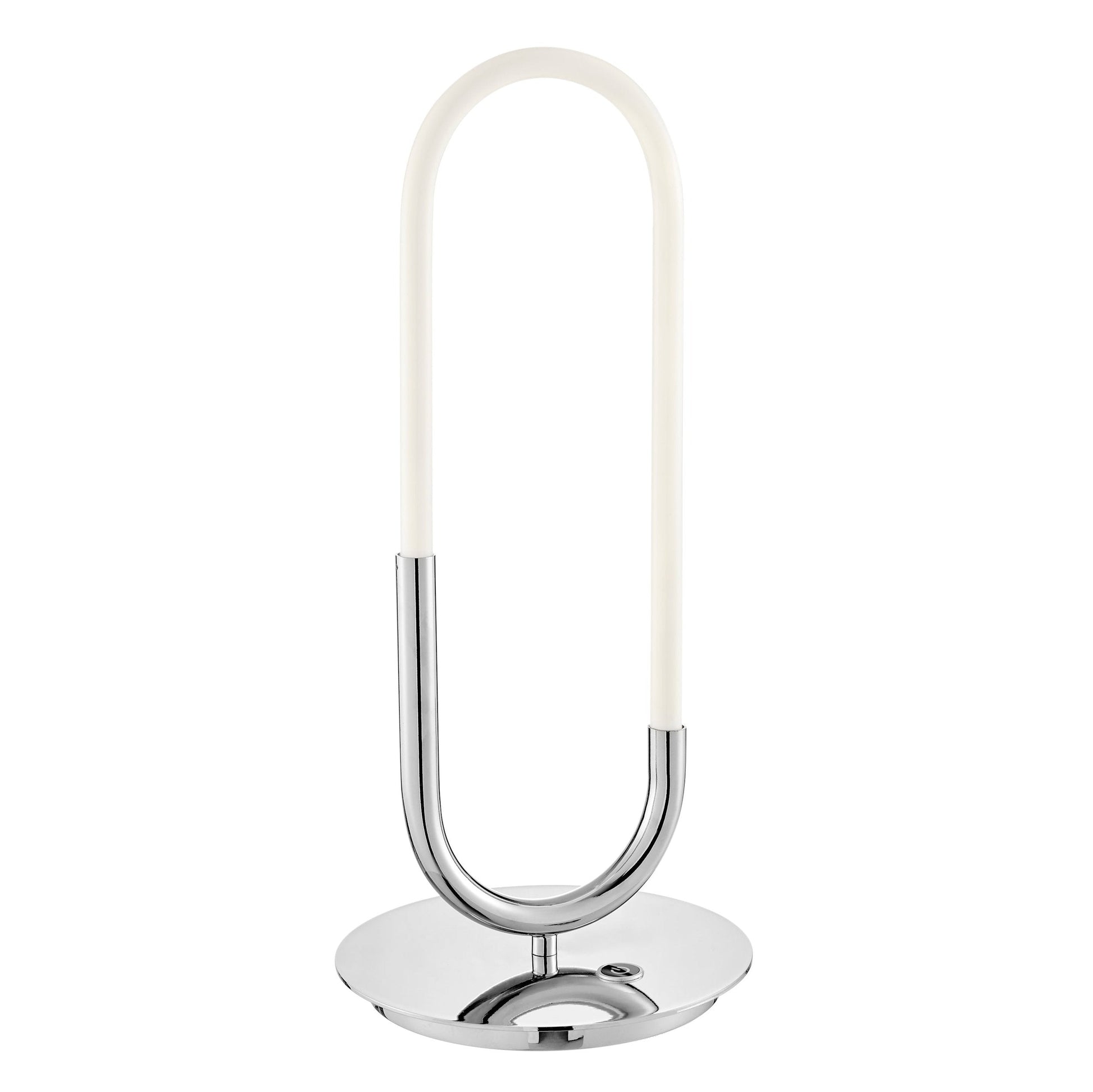 Finesse Decor 8" W x 19" H Chrome Finish 1-Light LED Single Clip Table Lamp