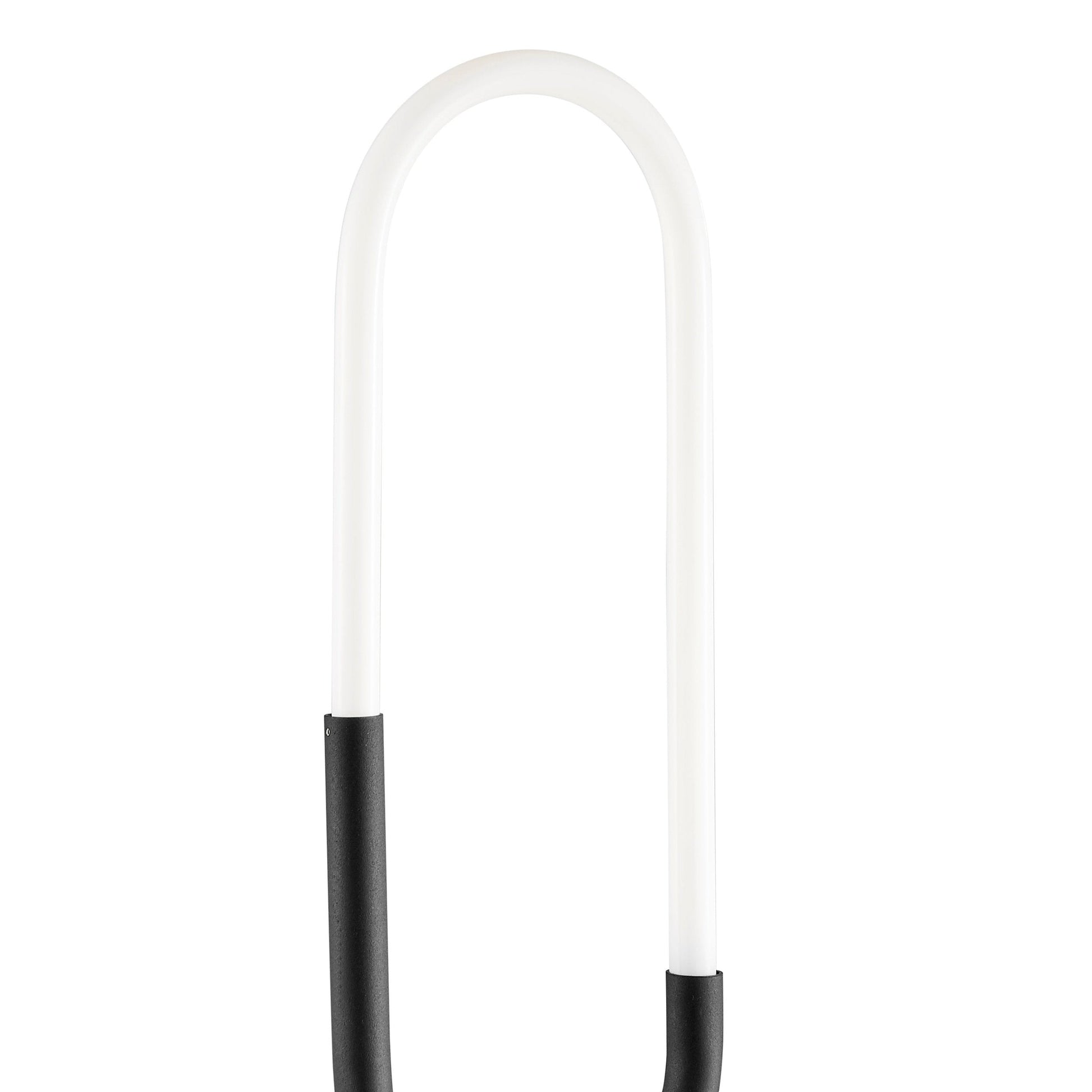 Finesse Decor 8" W x 19" H Matte Black Finish 1-Light LED Single Clip Table Lamp