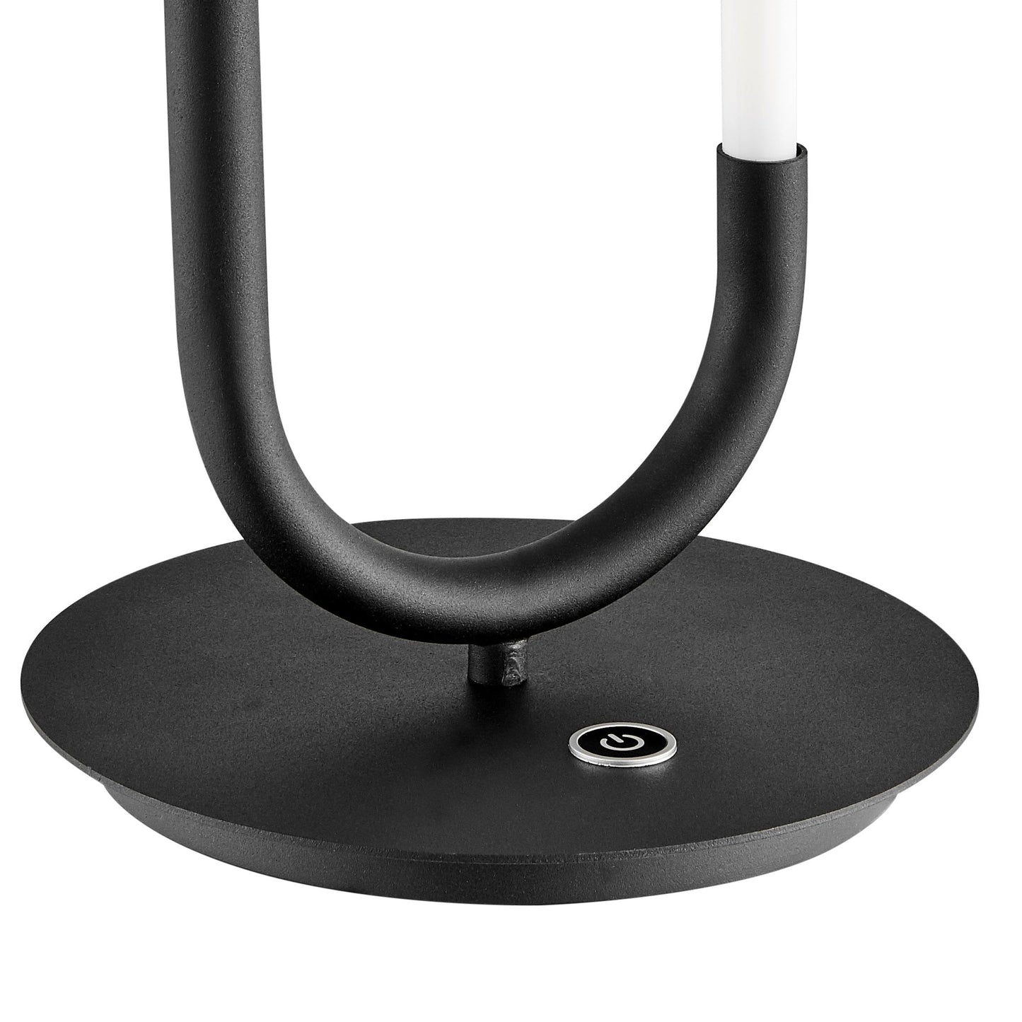 Finesse Decor 8" W x 19" H Matte Black Finish 1-Light LED Single Clip Table Lamp