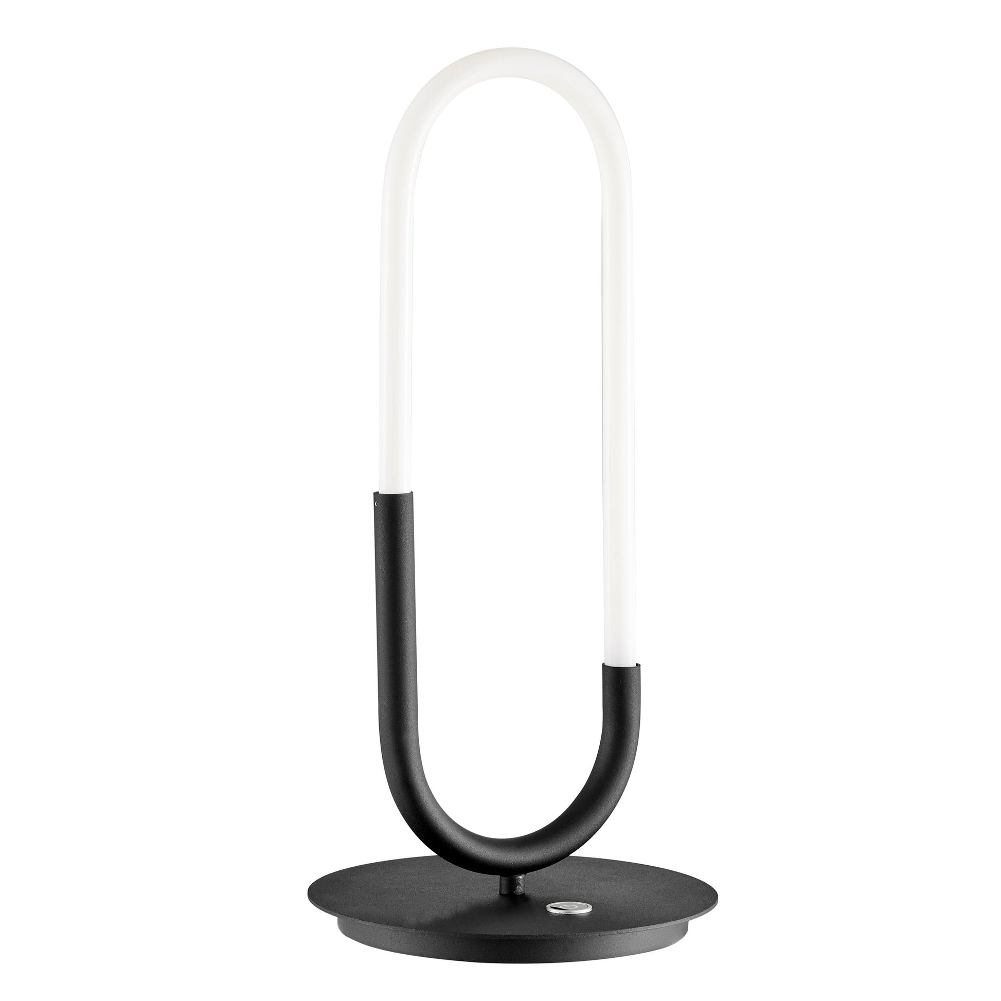 Finesse Decor 8" W x 19" H Matte Black Finish 1-Light LED Single Clip Table Lamp