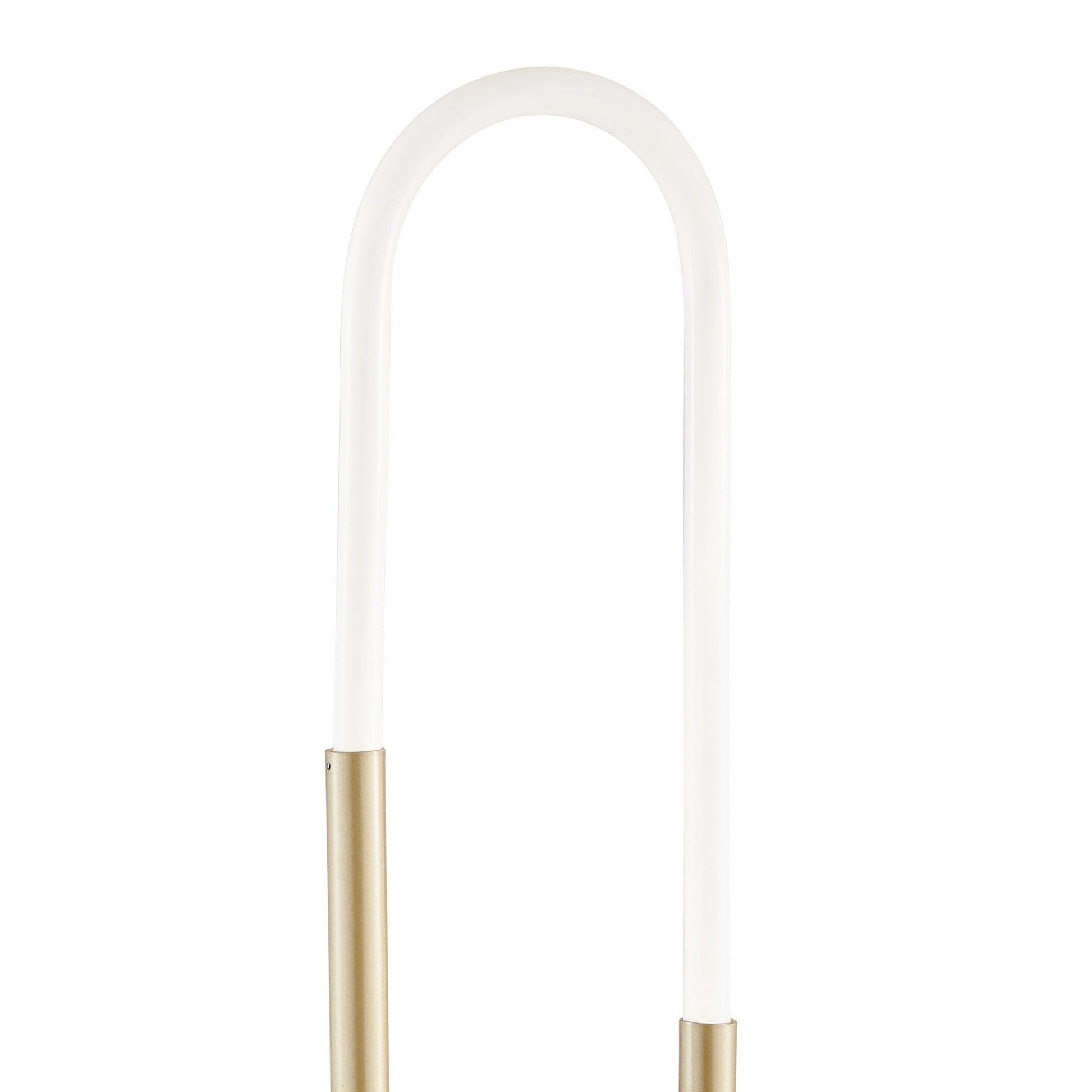Finesse Decor 8" W x 19" H Sandy Gold Finish 1-Light LED Single Clip Table Lamp