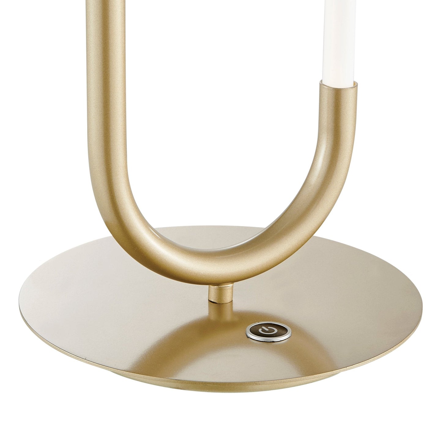 Finesse Decor 8" W x 19" H Sandy Gold Finish 1-Light LED Single Clip Table Lamp