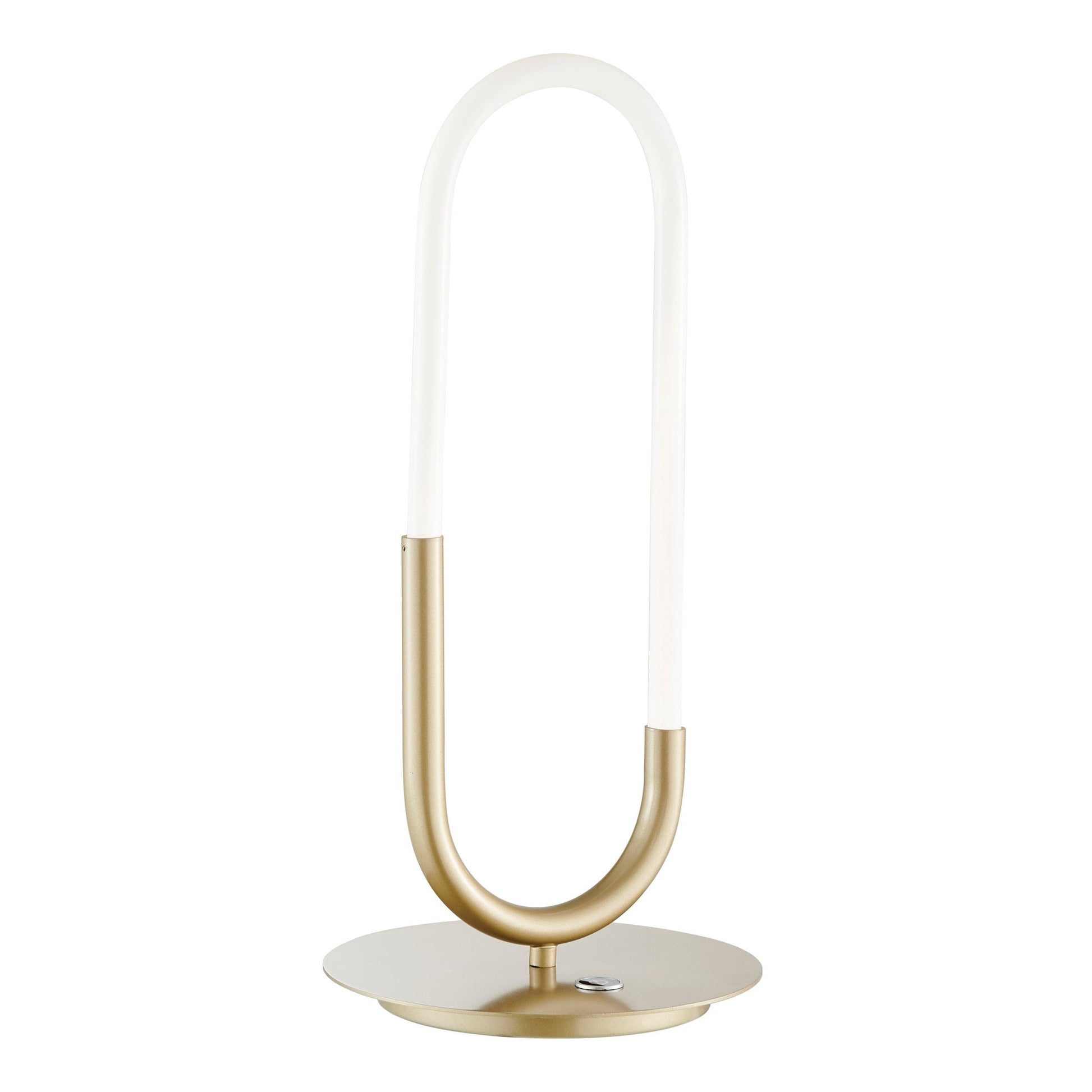 Finesse Decor 8" W x 19" H Sandy Gold Finish 1-Light LED Single Clip Table Lamp