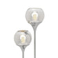Finesse Decor 8" W x 28" H Chrome 2-Light LED Table Lamp