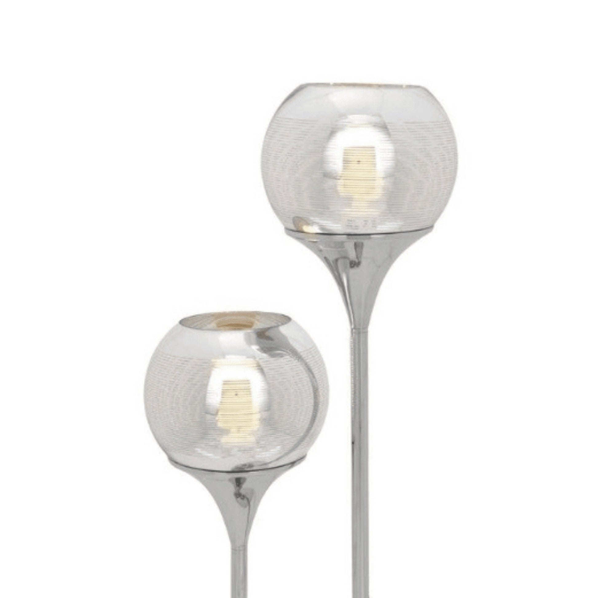 Finesse Decor 8" W x 28" H Chrome 2-Light LED Table Lamp