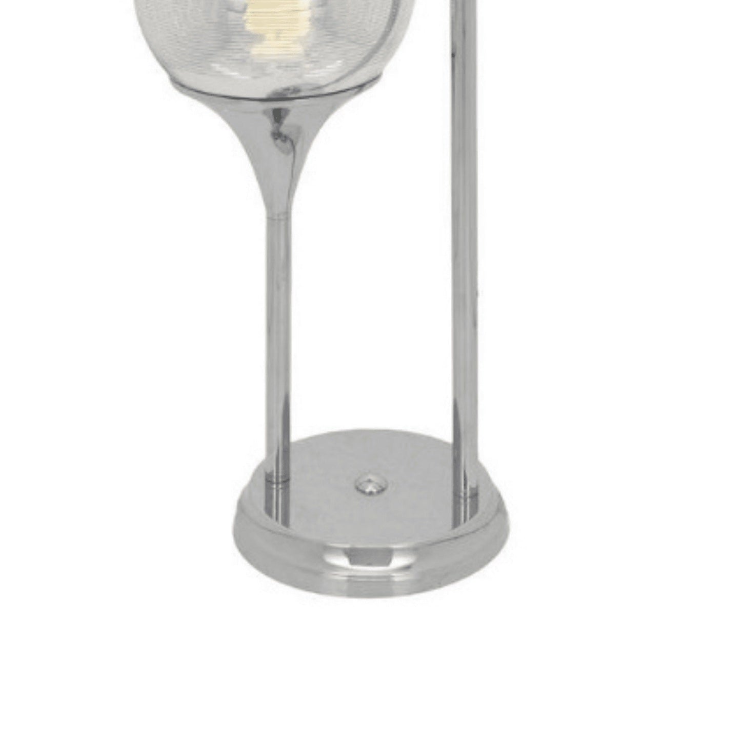Finesse Decor 8" W x 28" H Chrome 2-Light LED Table Lamp