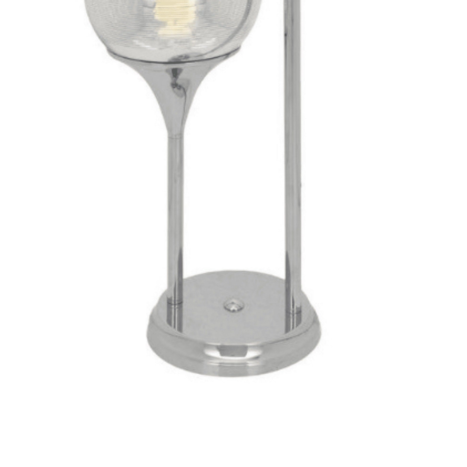 Finesse Decor 8" W x 28" H Chrome 2-Light LED Table Lamp