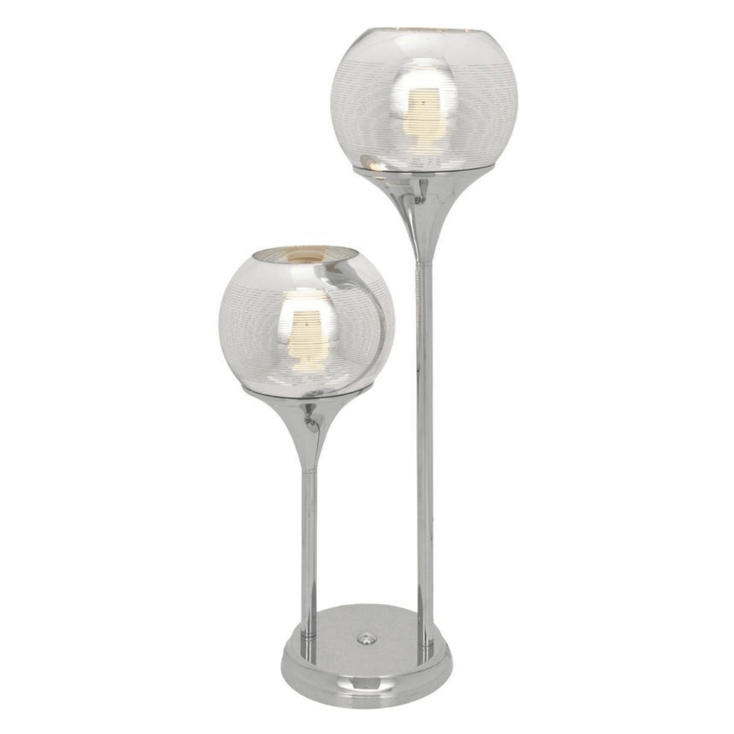 Finesse Decor 8" W x 28" H Chrome 2-Light LED Table Lamp