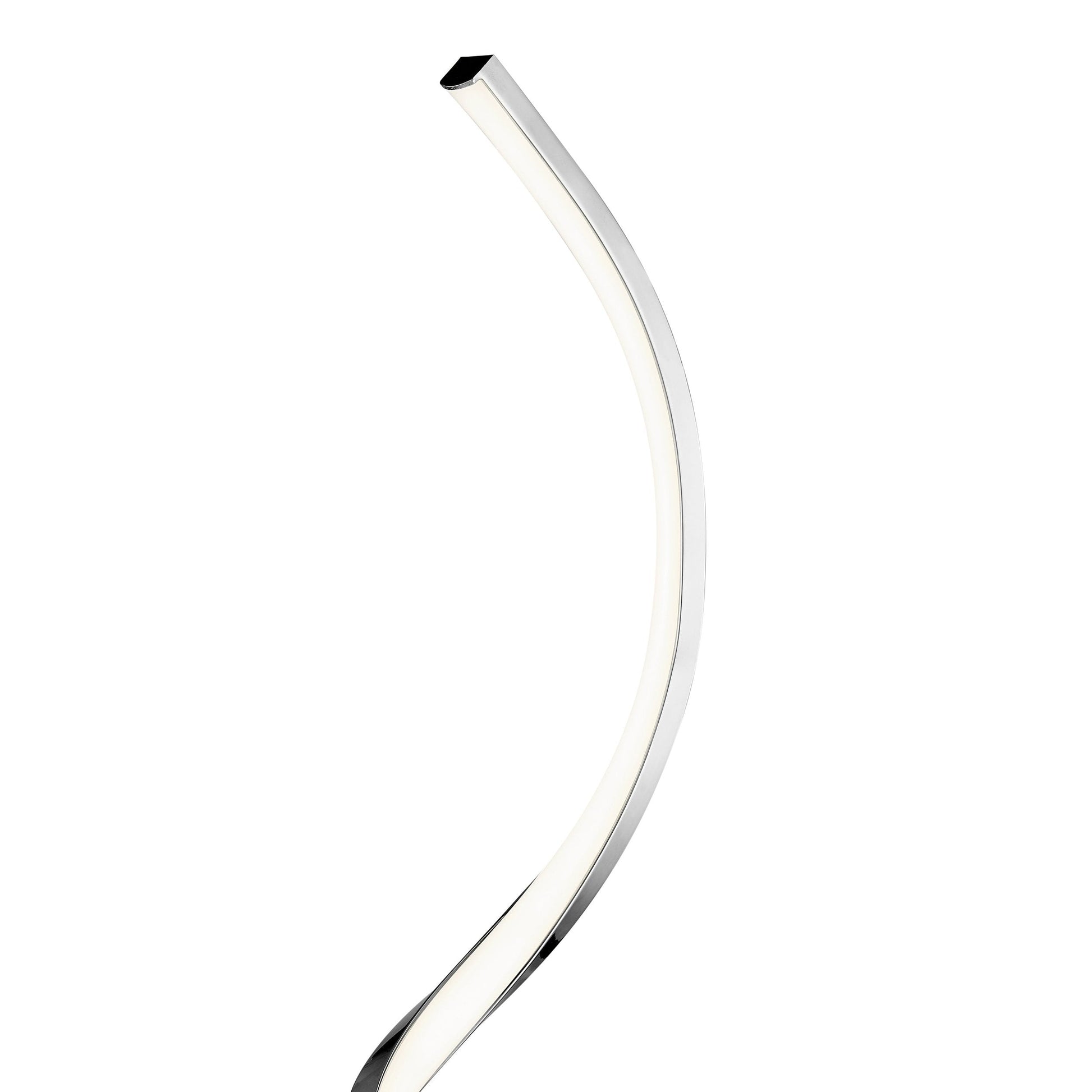 Finesse Decor 8" W x 31" H Chrome Finish 1-Light Integrated LED Modern Spiral Table Lamp