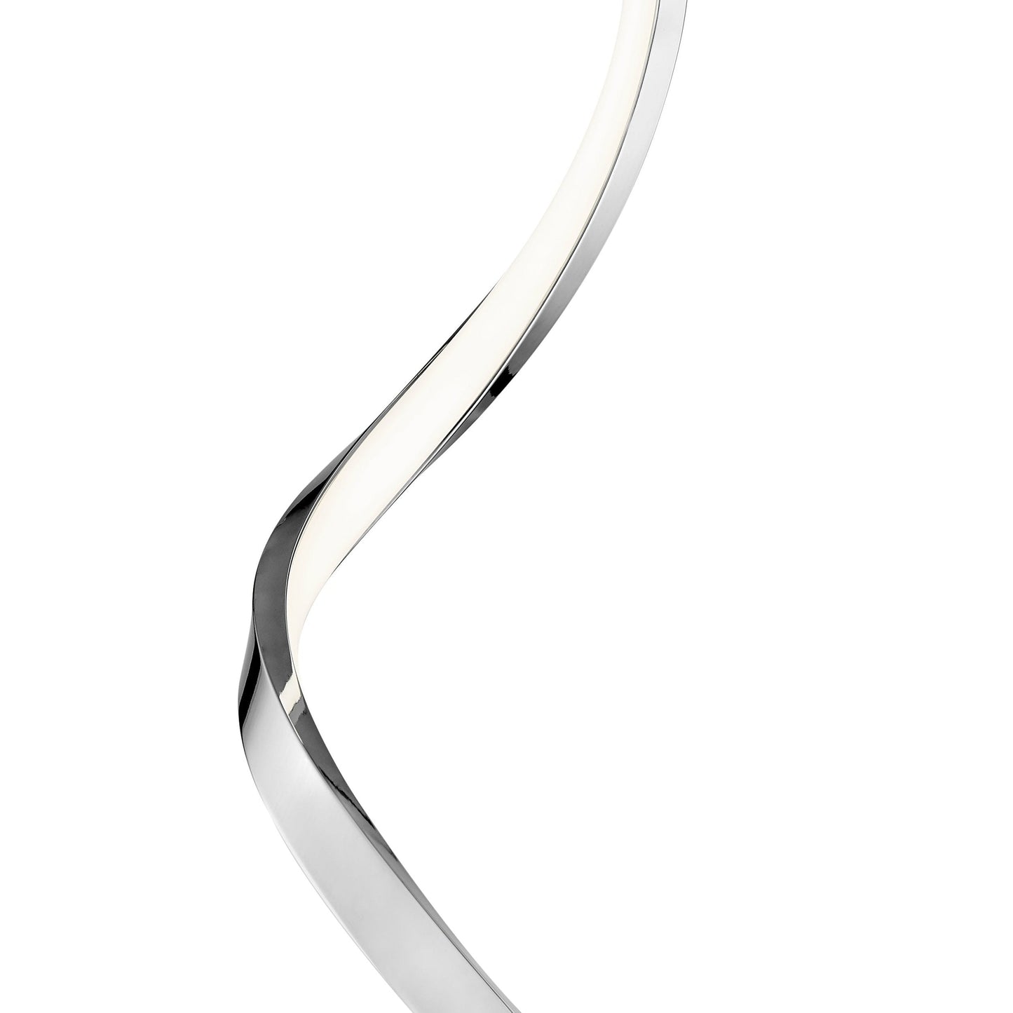 Finesse Decor 8" W x 31" H Chrome Finish 1-Light Integrated LED Modern Spiral Table Lamp