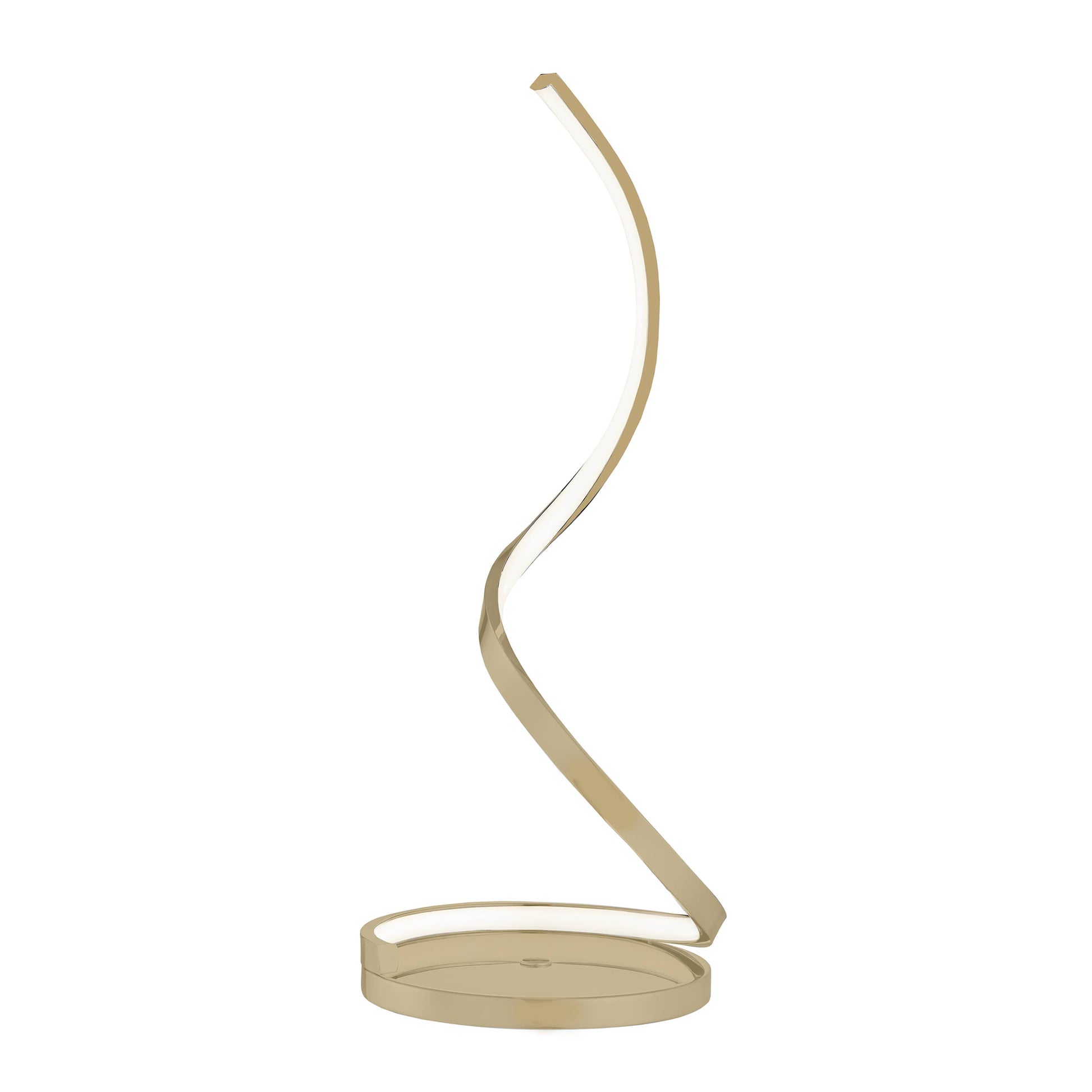 Finesse Decor 8" W x 31" H Gold Finish 1-Light Integrated LED Modern Spiral Table Lamp