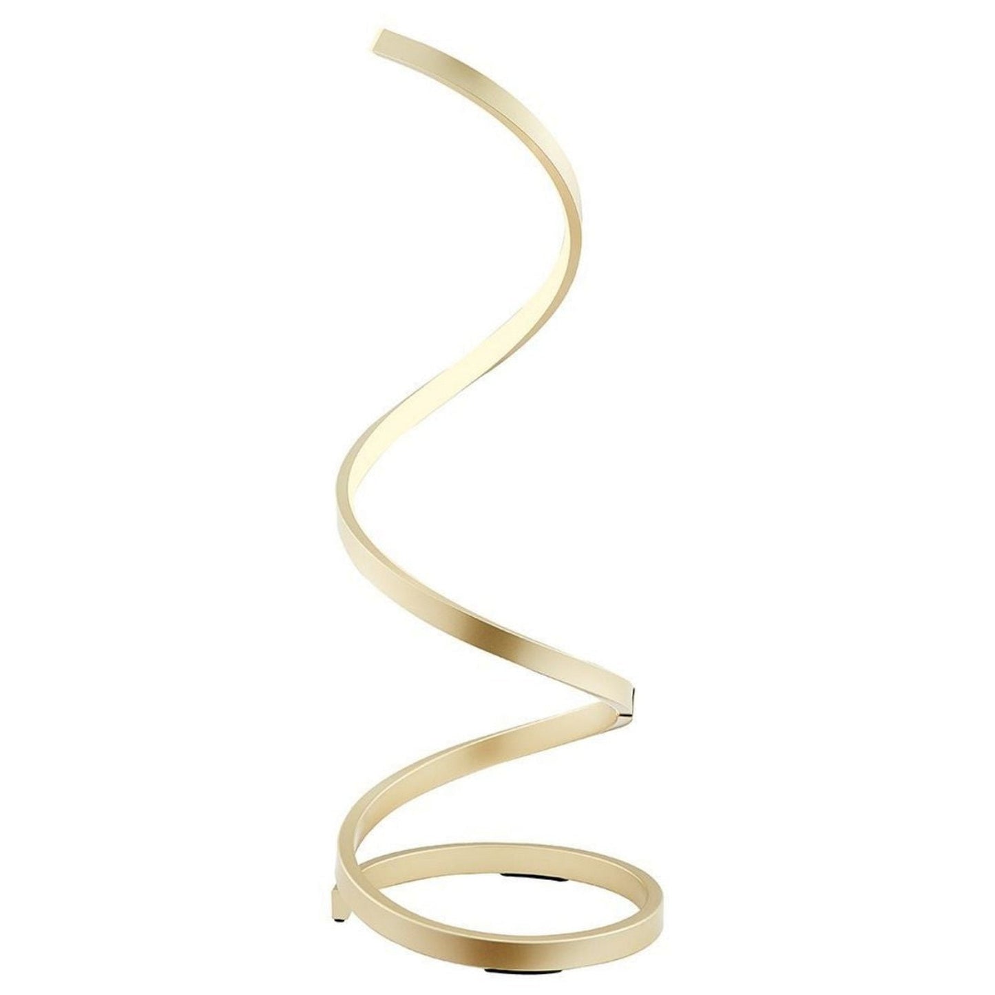 Finesse Decor 8" W x 31" H Gold Finish 1-Light LED Modern Spiral Table Lamp
