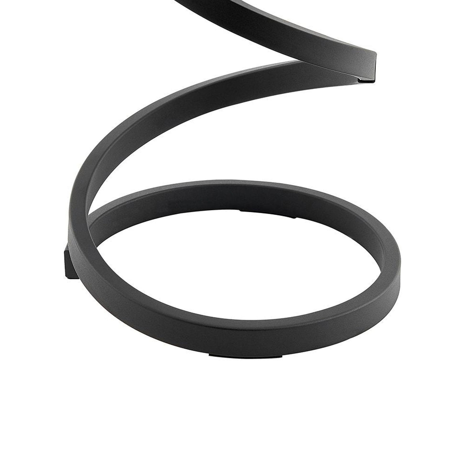 Finesse Decor 8" W x 31" H Matte Black Finish 1-Light LED Strip Modern Spiral Table Lamp