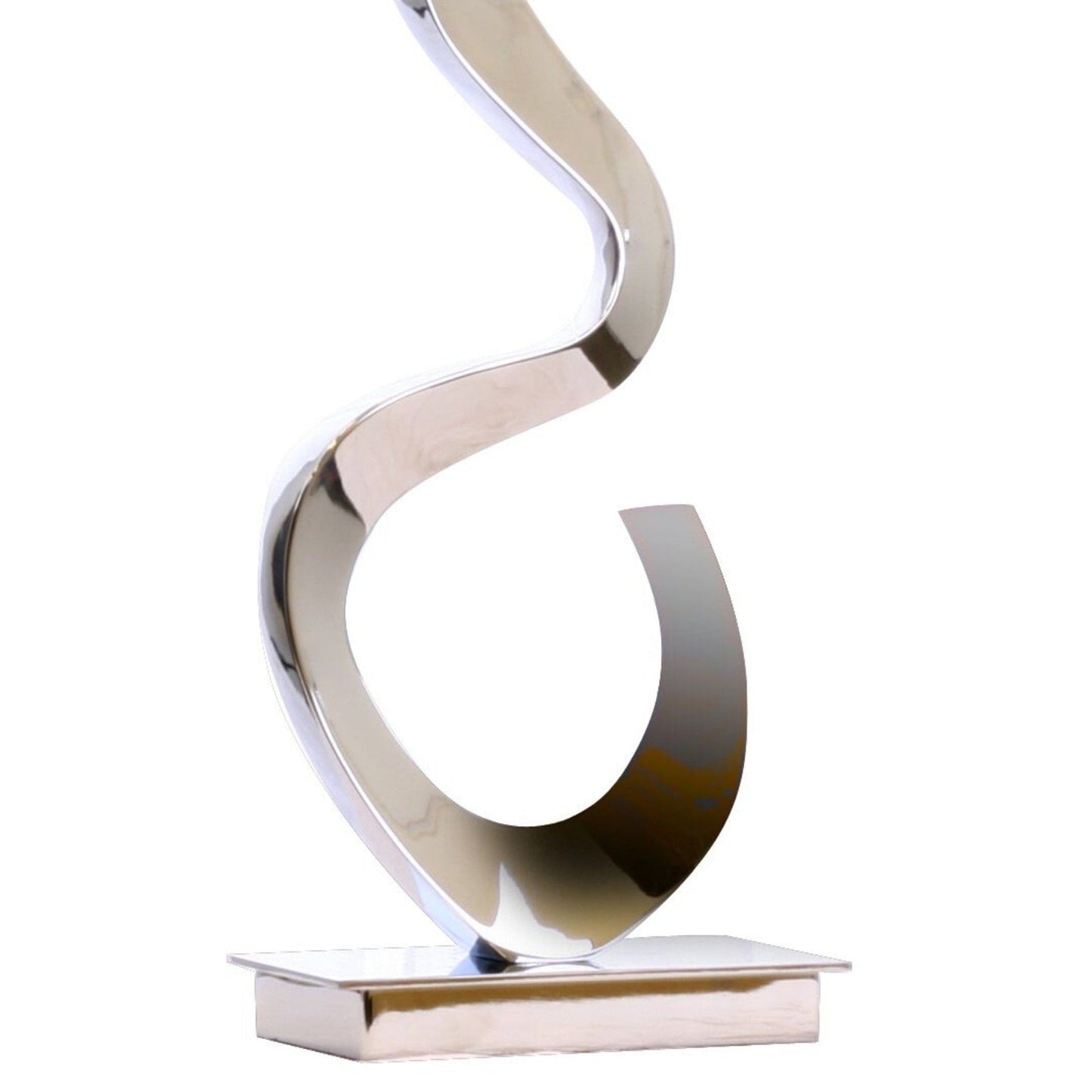 Finesse Decor 9" W x 25" H Chrome 1-Light Abstract Table Lamp