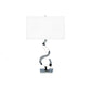 Finesse Decor 9" W x 25" H Chrome 1-Light Abstract Table Lamp