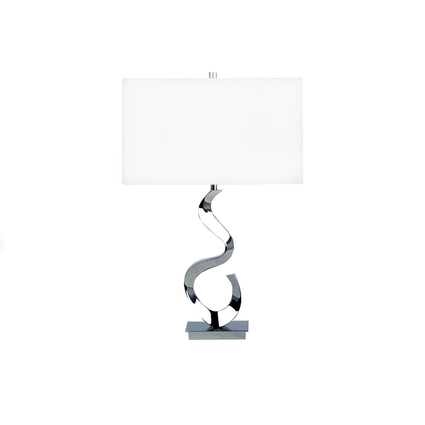 Finesse Decor 9" W x 25" H Chrome 1-Light Abstract Table Lamp