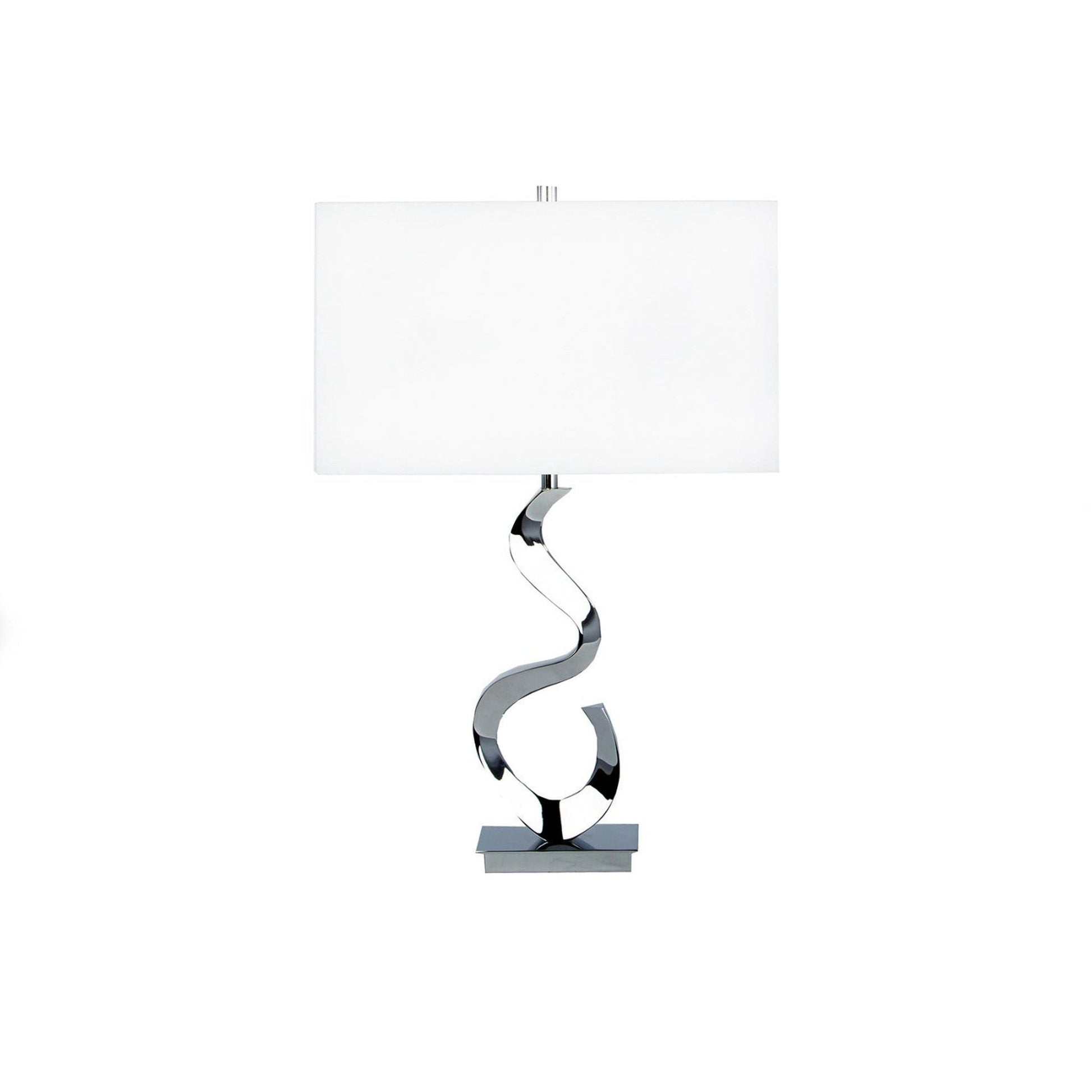 Finesse Decor 9" W x 25" H Chrome 1-Light Abstract Table Lamp
