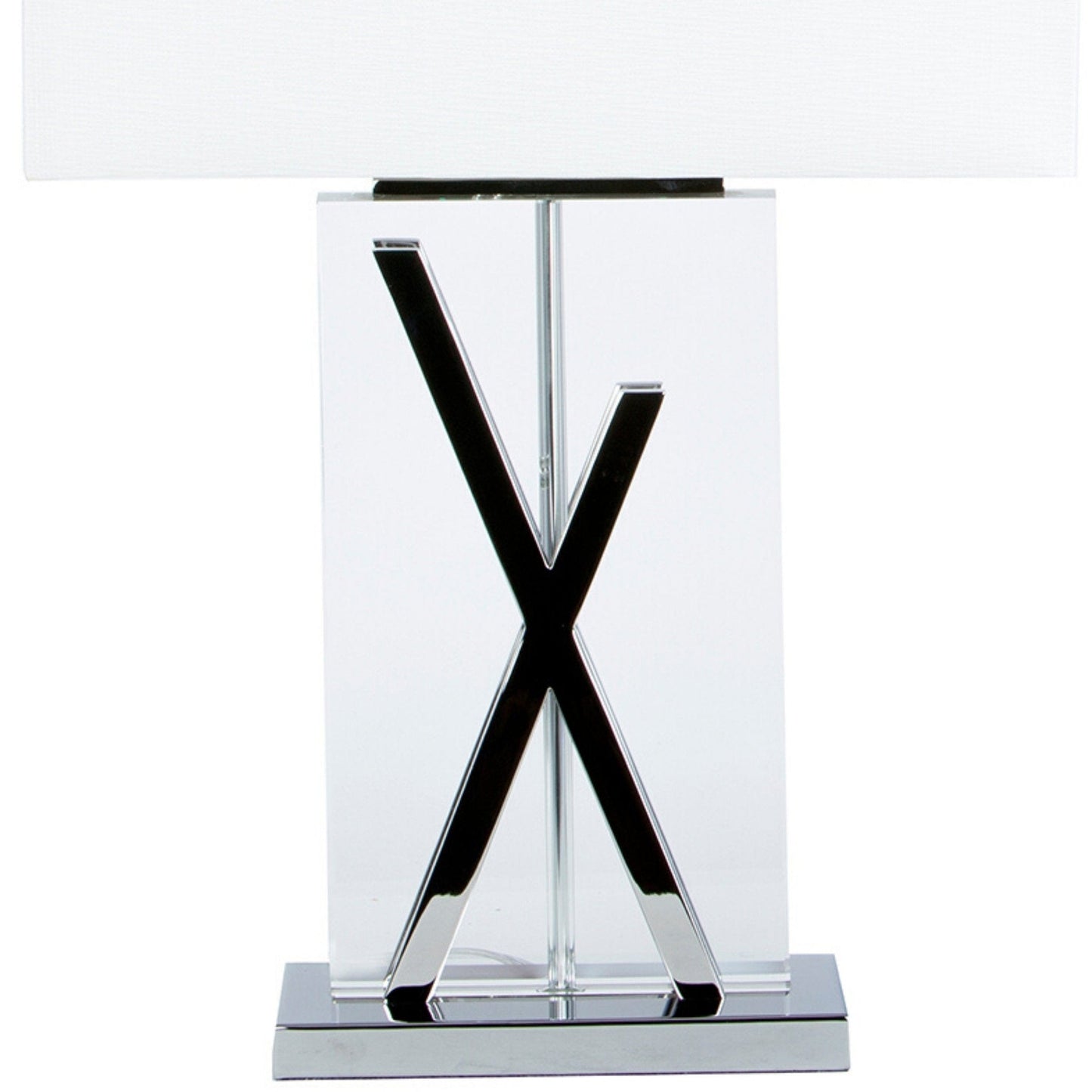 Finesse Decor 9" W x 28" H Chrome and Crystal Finish 1-Light Table Lamp