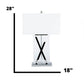 Finesse Decor 9" W x 28" H Chrome and Crystal Finish 1-Light Table Lamp