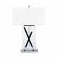 Finesse Decor 9" W x 28" H Chrome and Crystal Finish 1-Light Table Lamp