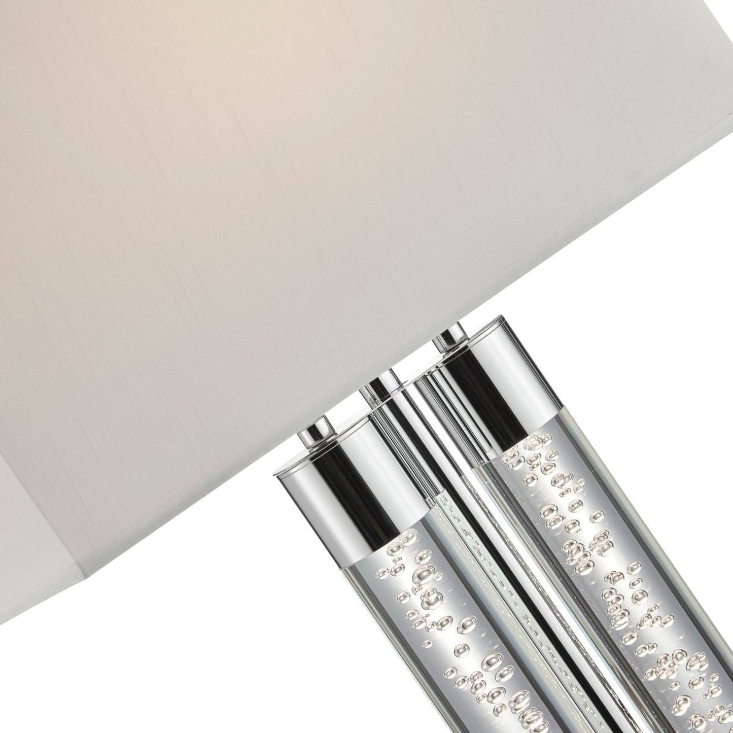 Finesse Decor 9" W x 30" H Chrome Finish 1-Light LED Table Lamp