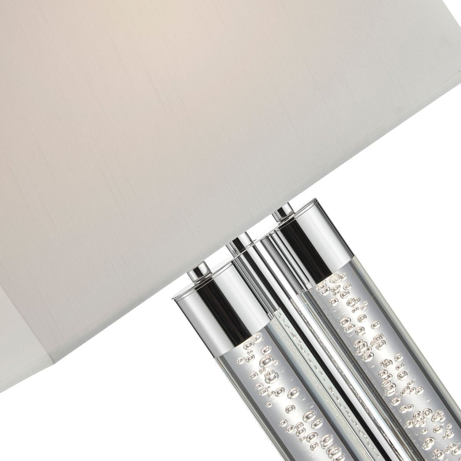 Finesse Decor 9" W x 30" H Chrome Finish 1-Light LED Table Lamp