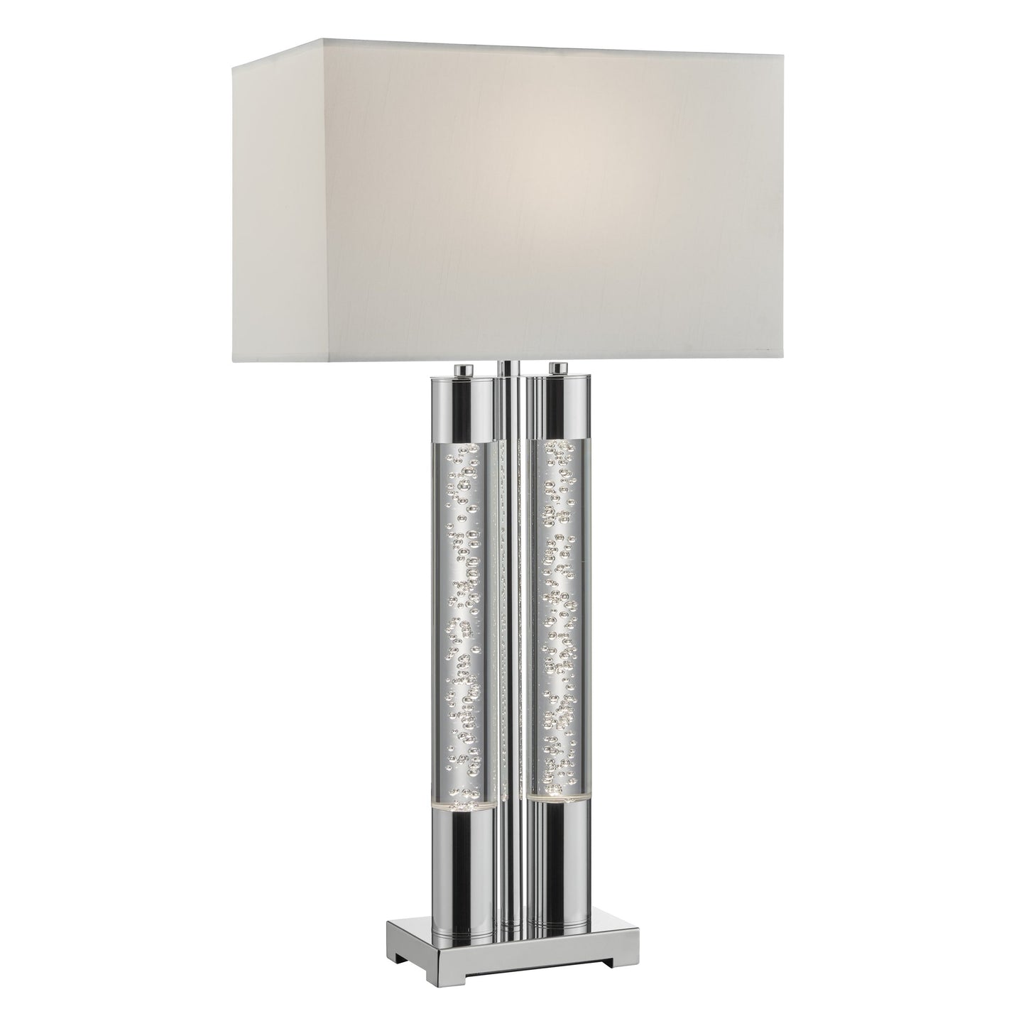 Finesse Decor 9" W x 30" H Chrome Finish 1-Light LED Table Lamp